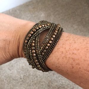 Gold cuff bracelet